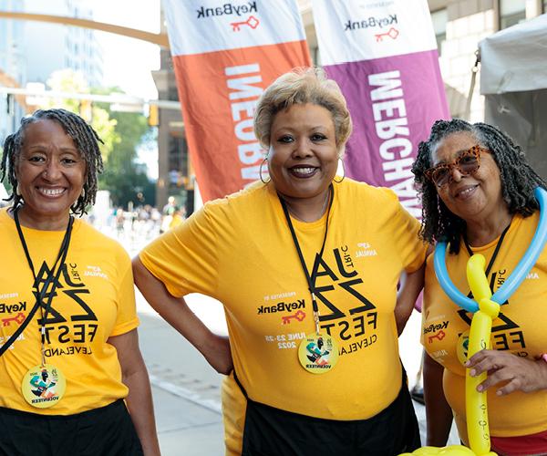 Photo of JazzFest volunteers